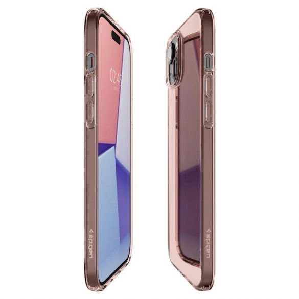 Spigen Crystal Flex, cristal trandafir - iPhone 15 Plus