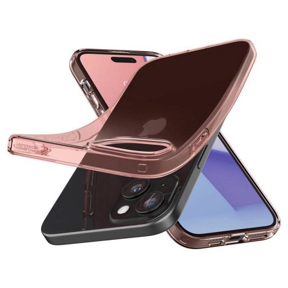 Spigen Crystal Flex, cristal trandafir - iPhone 15 Plus