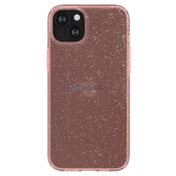 Husa Spigen cu sclipici cu cristale lichide pentru iPhone 15 - roz