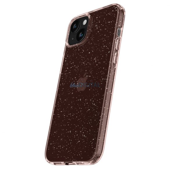 Husa Spigen cu sclipici cu cristale lichide pentru iPhone 15 - roz