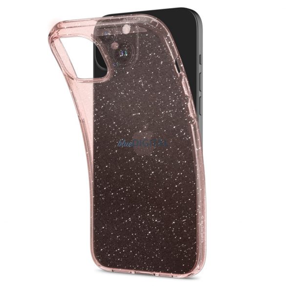 Husa Spigen cu sclipici cu cristale lichide pentru iPhone 15 - roz