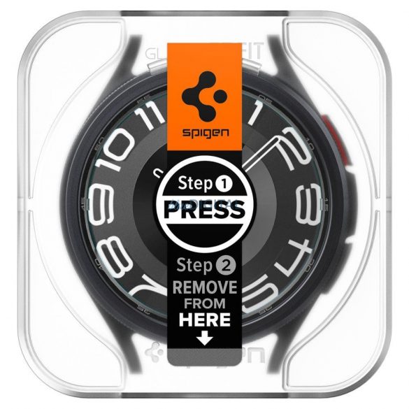 SPIGEN GLAS.TR Folie securizată „EZ-FIT” 2-PACK GALAXY WATCH 6 CLASSIC (43 MM) TRANSPARENT