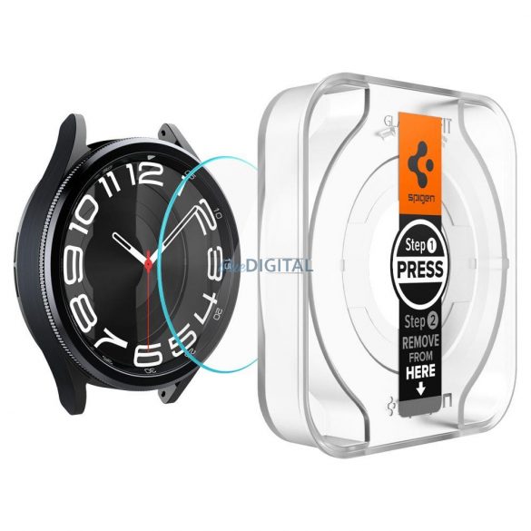 SPIGEN GLAS.TR Folie securizată „EZ-FIT” 2-PACK GALAXY WATCH 6 CLASSIC (43 MM) TRANSPARENT