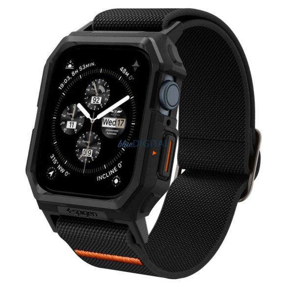 Husă Spigen Lite Fit Pro cu curea pentru Apple Watch 4 / 5 / 6 / 7 / 8 / 9 / SE (44 / 45 mm) - negru mat