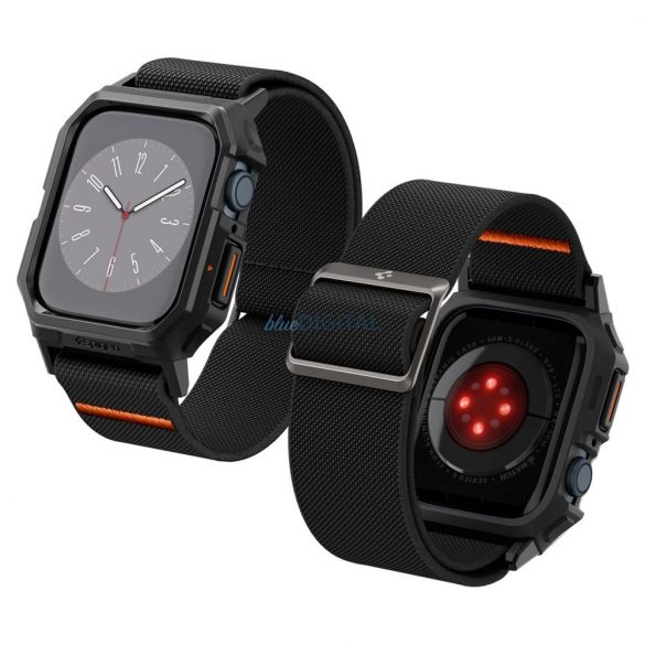 Husă Spigen Lite Fit Pro cu curea pentru Apple Watch 4 / 5 / 6 / 7 / 8 / 9 / SE (44 / 45 mm) - negru mat