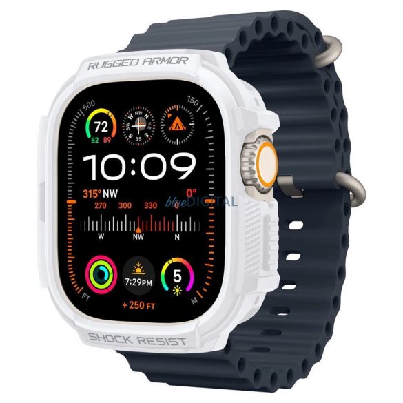 Etui Spigen Rugged Armor pe Apple Watch Ultra 1 / 2 (49 mm) - białe