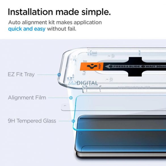 Sticla securizata Spigen Glas.tR EZ Fit pentru Samsung Galaxy S24 - 2 buc.