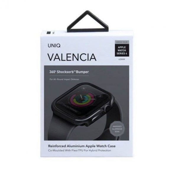 Husa UNIQ Valencia Apple Watch 4/5/6/SE 40mm gri