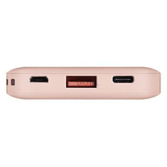 Uniq Powerbank Fuele mini 8000mAh USB-C 18W PD Încărcare rapidă roz/roz