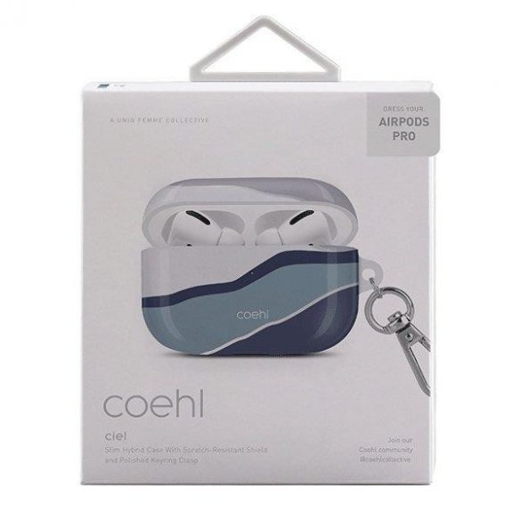 Husă de protecție UNIQ Coehl Ciel AirPods Pro albastru crepuscul