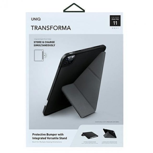 UNIQ etui Transforma iPad Pro 11" (2021) Antimicrobian czarny/ebony black