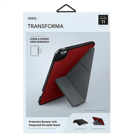 UNIQ etui Transforma iPad Pro 11" (2021) Antimicrobian czerwony/coral red