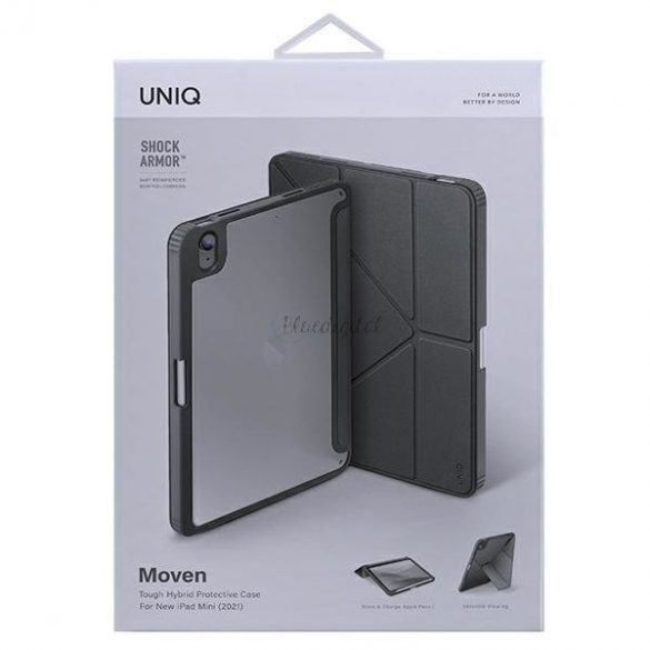 Husă UNIQ pentru Moven iPad Mini (2021) Gri antimicrobian / gri cărbune