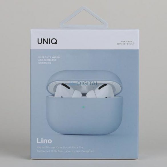 Husă Uniq Lino AirPods Pro Silicon albastru/albastru arctic