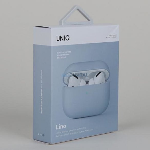 Husă Uniq Lino AirPods Pro Silicon albastru/albastru arctic