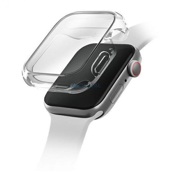 Husă Uniq Garde pentru Apple Watch 7/8/9/SE2 45mm. transparentă/netedă