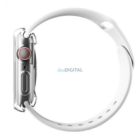 Husă Uniq Garde pentru Apple Watch 7/8/9/SE2 45mm. transparentă/netedă