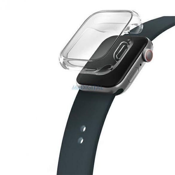 Husă Uniq Garde pentru Apple Watch 7/8/9/SE2 45mm. transparentă/netedă