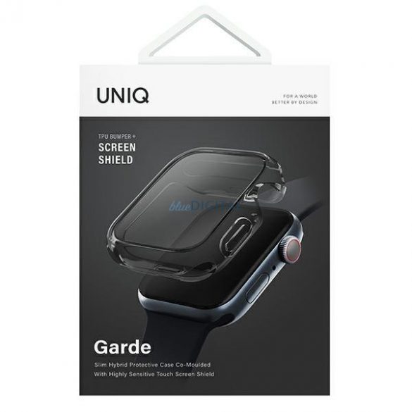 UNIQ etui Garde Apple Watch Series 7/8 45mm. szary/gri afumat