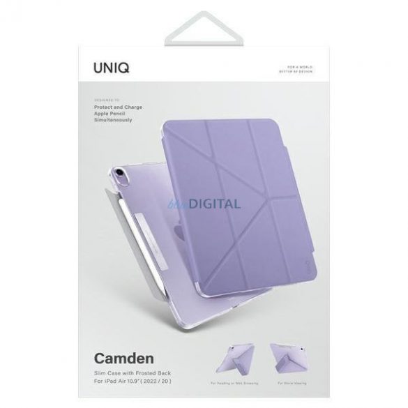 UNIQ etui Camden iPad Air 10,9" (2022/ 2020) lawendowy/lavanda Antimicrobian