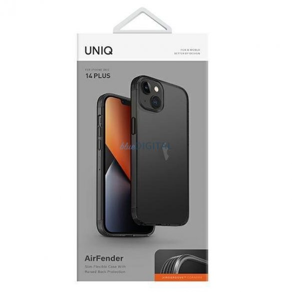 Husa Uniq Air Fender iPhone 14 Plus 6.7" gri / nuantat gri afumat