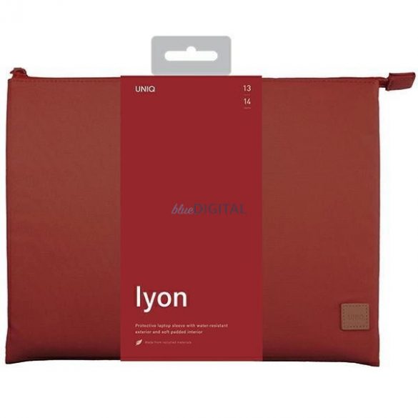 Etui Uniq Lyon Waterproof RPET pe laptop 14" - czerwone