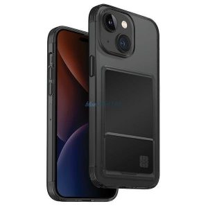 Husă Uniq Air Fender ID iPhone 15 6.1" gri/afumat gri Slot pentru carduri