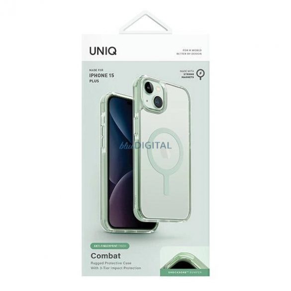 Husă de încărcare Uniq Combat Magclick pentru iPhone 15 Plus / 14 Plus - mentă