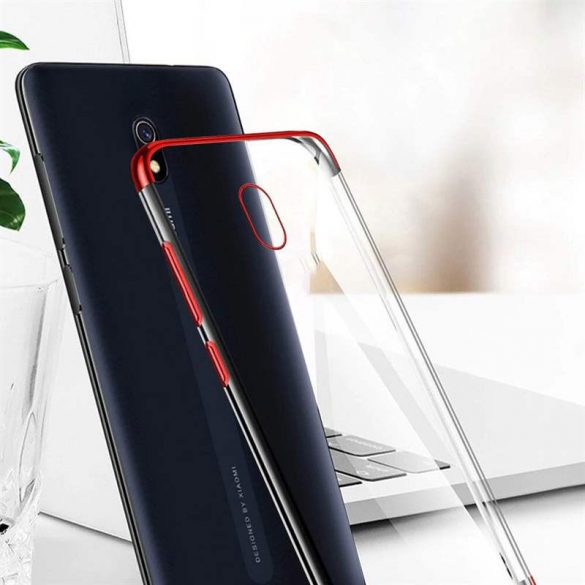 Clear Color Gel husă TPU Galvanized Frame husăuri de telefon Xiaomi redmi 8A husăuri de telefon negru