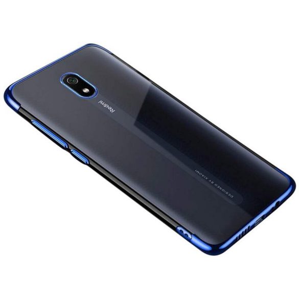 Husa Clear Color Gel Husa telefon cu cadru galvanizat TPU Husa telefon albastra Xiaomi redmi 8A