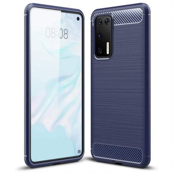 Husa carbon Husa flexibila Husa TPU Husa telefon albastra Huawei P40