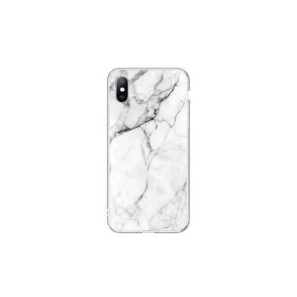 Wozinsky Marble TPU husă Xiaomi redmi 10X 4G / Xiaomi redmi Note 9 husăuri de telefon alb