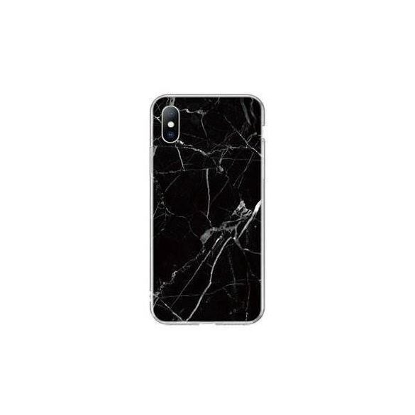 Husa Wozinsky Marble TPU Husa neagra pentru telefon Xiaomi Mi 10 Lite