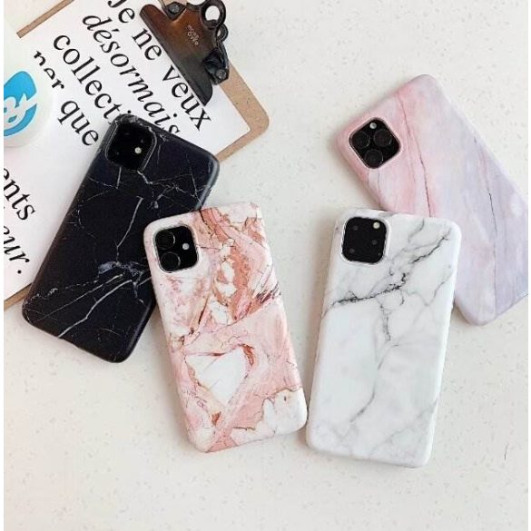 Husa Wozinsky Marble TPU Husa neagra pentru telefon Xiaomi Mi 10 Lite