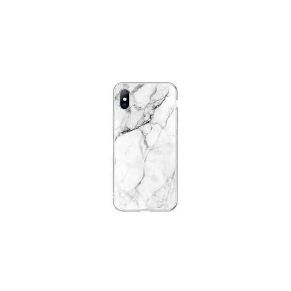 Wozinsky Marble TPU husă Xiaomi Mi 10 Lite alb husăuri de telefon