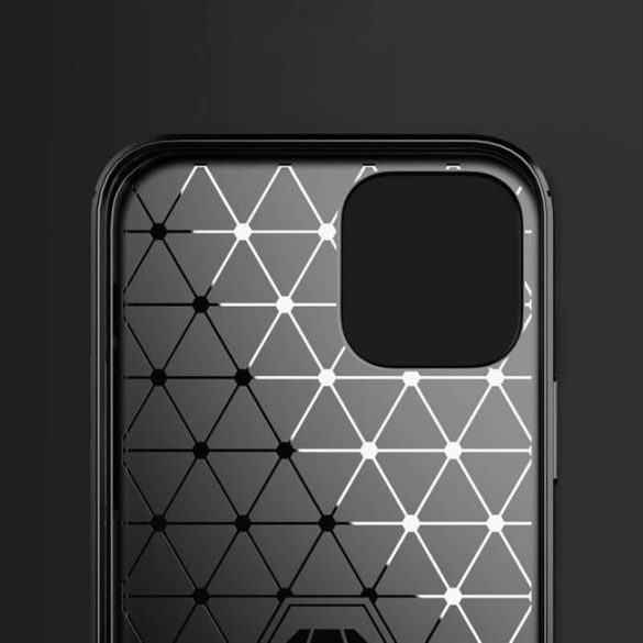 Husa carbon Husa flexibila Husa TPU Husa telefon neagra iPhone 12 mini