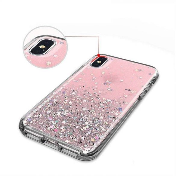 Wozinsky Star Glitter Shining husă Samsung Galaxy A31 negru husăuri de telefon