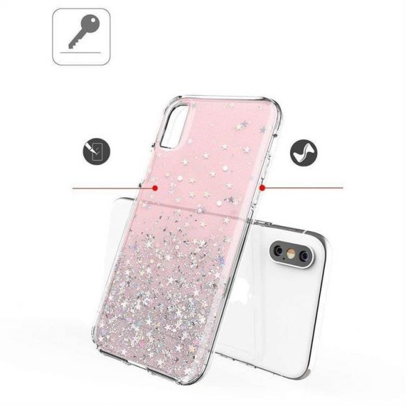 Wozinsky Star Glitter Shining husă iPhone 12 mini 5.4 negru husăuri de telefon