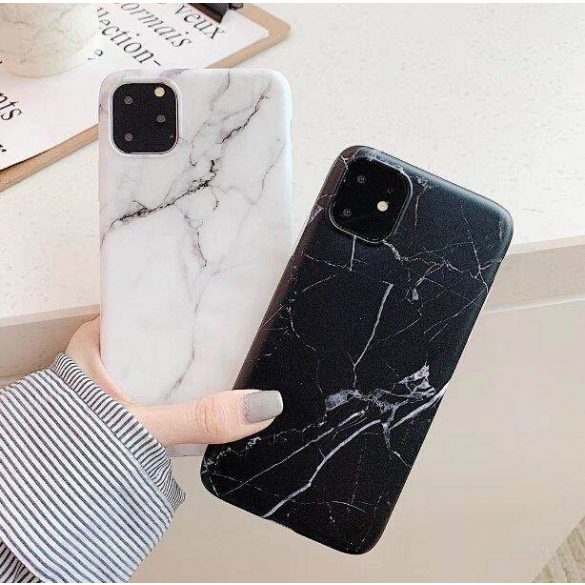 Husa Wozinsky Marble TPU Husa telefon neagra iPhone 12 Pro Max