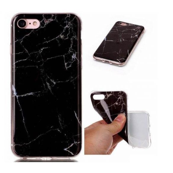 Husa Wozinsky Marble TPU Husa telefon neagra iPhone 12 Pro Max