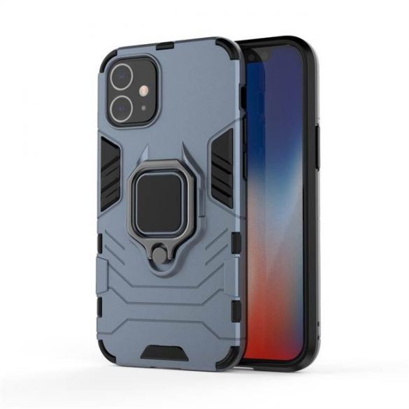 Ring Armor husă cu husă tare căptușit pentru iPhone 12 mini albastru husăuri de telefon