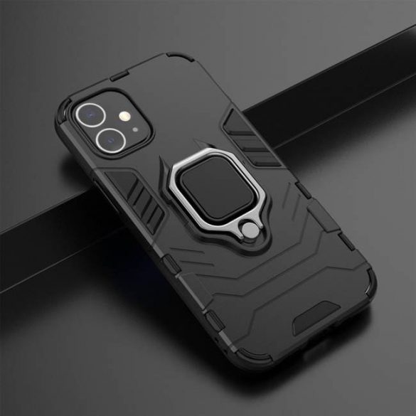 Ring Armor husă cu husă tare căptușit pentru iPhone 12 mini albastru husăuri de telefon