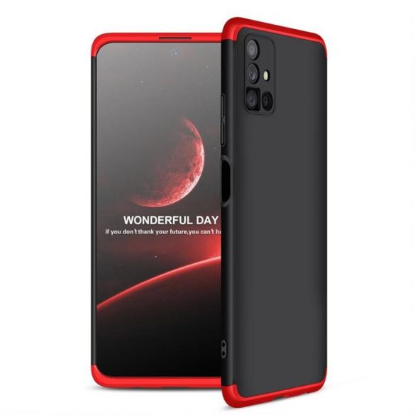 GKK 360 ProtecțieHusăfață și spateHusăcompletă corp Husă Samsung Galaxy M51 negru-roșu