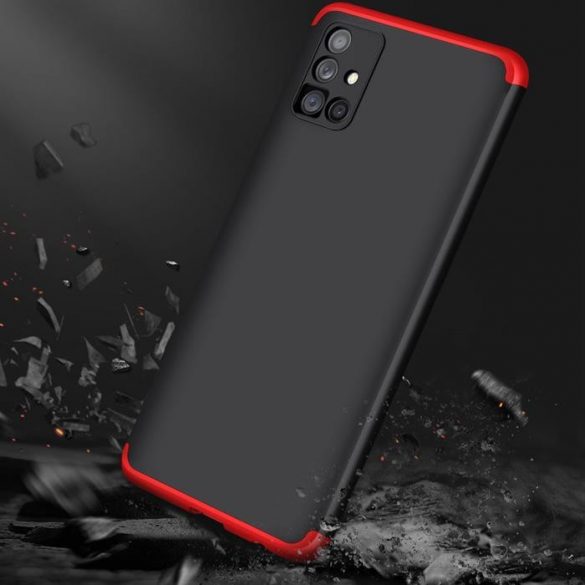 GKK 360 ProtecțieHusăfață și spateHusăcompletă corp Husă Samsung Galaxy M51 negru-roșu