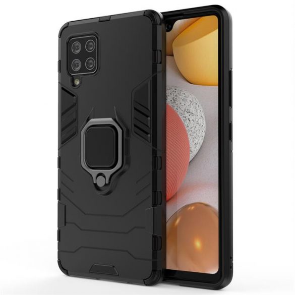 Husă Ring Armor Husă Kickstand Tough Rugged Husă pentru Samsung Galaxy A42 5G negru