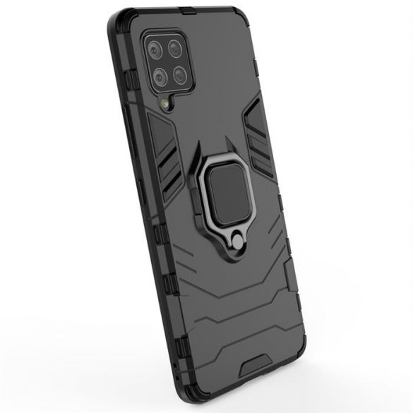 Husă Ring Armor Kickstand Tough Rugged Husă pentru Samsung Galaxy A42 5G albastru