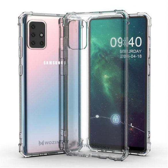 Wozinsky Anti Shock husă durabil cu protecție de grad militar pentru Samsung Galaxy M51 transparent