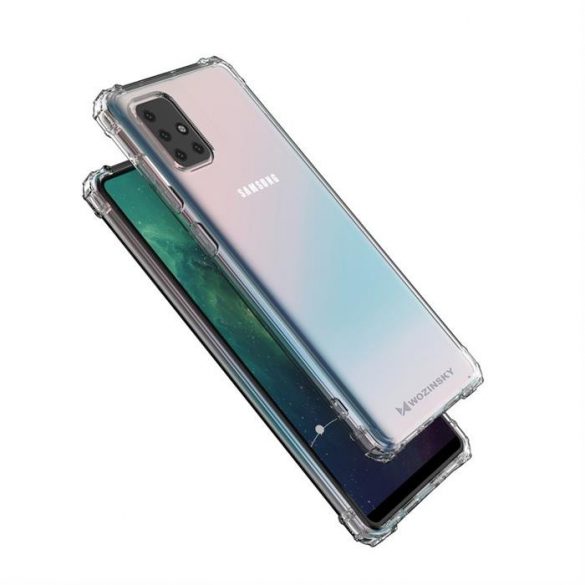 Wozinsky Anti Shock husă durabil cu protecție de grad militar pentru Samsung Galaxy M51 transparent