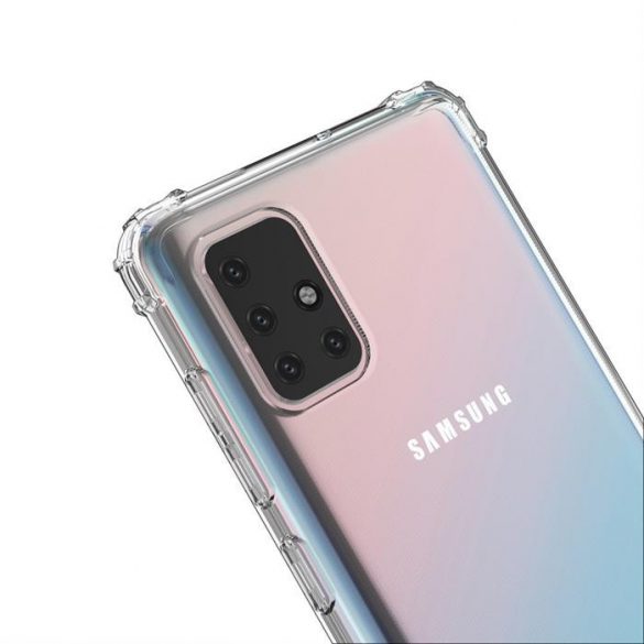 Wozinsky Anti Shock husă durabil cu protecție de grad militar pentru Samsung Galaxy M51 transparent