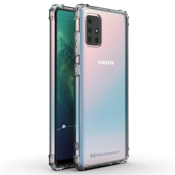 Wozinsky Anti Shock husă durabil cu protecție de grad militar pentru Samsung Galaxy M51 transparent